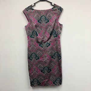 The Limited Sheath Dress, Sz 4, MultiColor, V-neck
